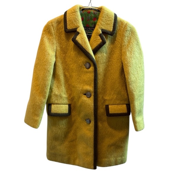 Lodenfrey Other - VTG Lodenfrey 60s Austrian Yellow Loden Wool Mohair Coat Petite XXS/Kids 12
